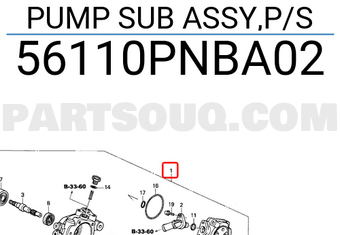 Honda 56110PNBA02 PUMP SUB ASSY,P/S