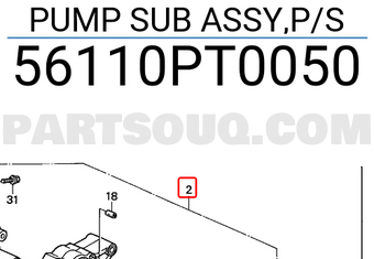 Honda 56110PT0050 PUMP SUB ASSY,P/S