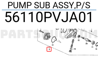 Honda 56110PVJA01 PUMP SUB ASSY,P/S