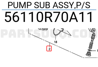 Honda 56110R70A11 PUMP SUB ASSY,P/S