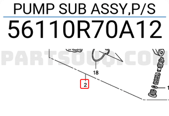 Honda 56110R70A12 PUMP SUB ASSY,P/S
