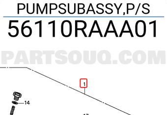 Honda 56110RAAA01 PUMPSUBASSY,P/S