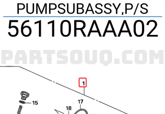 Honda 56110RAAA02 PUMPSUBASSY,P/S