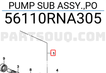 Honda 56110RNA305 PUMP SUB ASSY.,PO