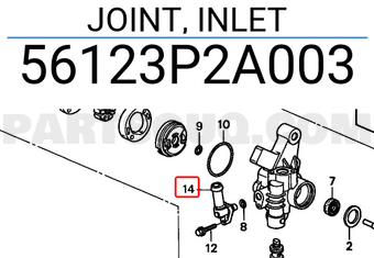 Honda 56123P2A003 JOINT, INLET