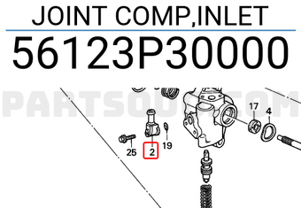 Honda 56123P30000 JOINT COMP,INLET