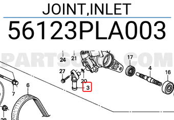 Honda 56123PLA003 JOINT,INLET