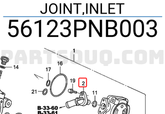 Honda 56123PNB003 JOINT,INLET