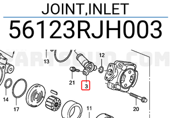 Honda 56123RJH003 JOINT,INLET