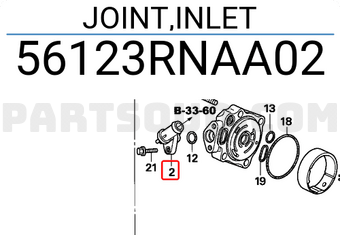 Honda 56123RNAA02 JOINT,INLET