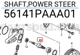 Honda 56141PAAA01 SHAFT,POWER STEER