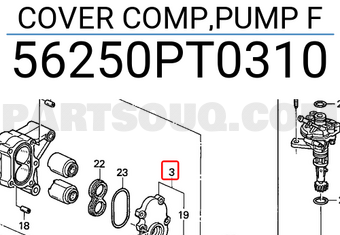 Honda 56250PT0310 COVER COMP,PUMP F