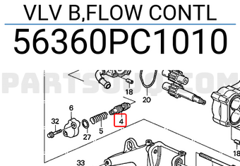Honda 56360PC1010 VLV B,FLOW CONTL