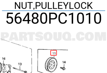 Honda 56480PC1010 NUT,PULLEYLOCK