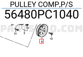 Honda 56480PC1040 PULLEY COMP,P/S