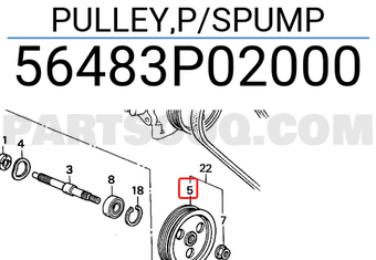 Honda 56483P02000 PULLEY,P/SPUMP
