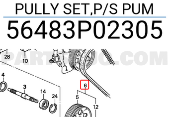 Honda 56483P02305 PULLY SET,P/S PUM