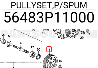 Honda 56483P11000 PULLYSET,P/SPUM