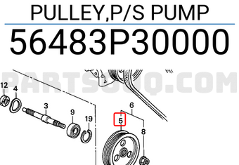 Honda 56483P30000 PULLEY,P/S PUMP