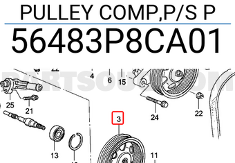 Honda 56483P8CA01 PULLEY COMP,P/S P