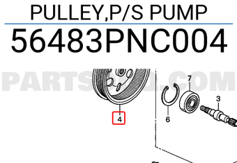 Honda 56483PNC004 PULLEY,P/S PUMP