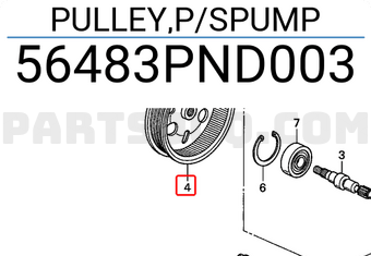 Honda 56483PND003 PULLEY,P/SPUMP
