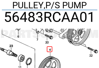 Honda 56483RCAA01 PULLEY,P/S PUMP
