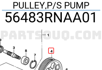 Honda 56483RNAA01 PULLEY,P/S PUMP
