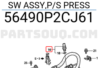 Honda 56490P2CJ61 SW ASSY,P/S PRESS