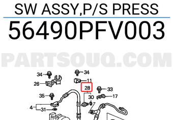 Honda 56490PFV003 SW ASSY,P/S PRESS