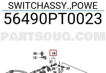 Honda 56490PT0023 SWITCHASSY.,POWE