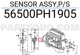 Honda 56500PH1905 SENSOR ASSY,P/S