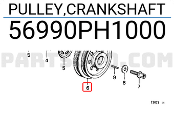 Honda 56990PH1000 PULLEY,CRANKSHAFT