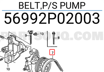 Honda 56992P02003 BELT,P/S PUMP