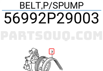 Honda 56992P29003 BELT,P/SPUMP