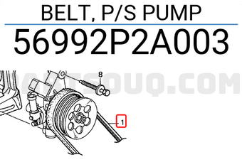 Honda 56992P2A003 BELT, P/S PUMP