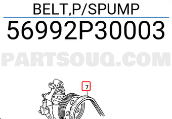 Honda 56992P30003 BELT,P/SPUMP