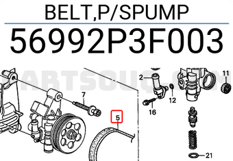 Honda 56992P3F003 BELT,P/SPUMP