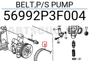 Honda 56992P3F004 BELT,P/S PUMP