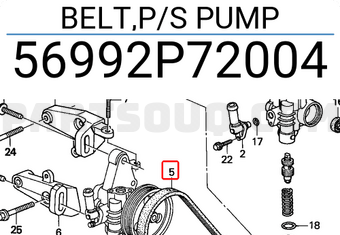 Honda 56992P72004 BELT,P/S PUMP