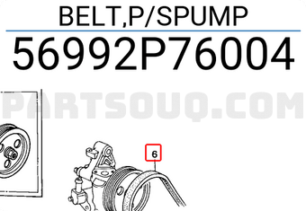 Honda 56992P76004 BELT,P/SPUMP