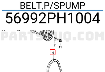 Honda 56992PH1004 BELT,P/SPUMP