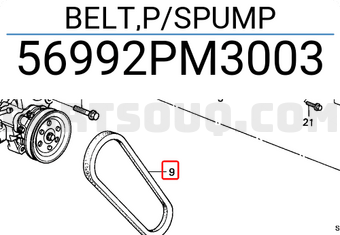 Honda 56992PM3003 BELT,P/SPUMP