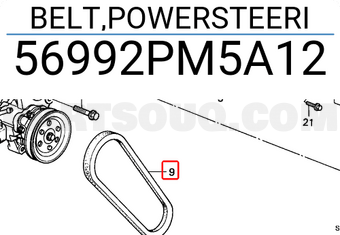 Honda 56992PM5A12 BELT,POWERSTEERI