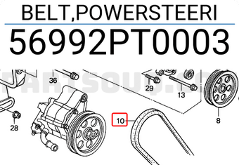 Honda 56992PT0003 BELT,POWERSTEERI