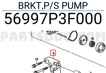 Honda 56997P3F000 BRKT,P/S PUMP