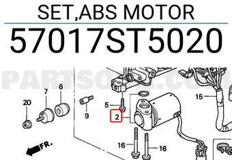 Honda 57017ST5020 SET,ABS MOTOR