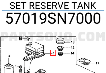 Honda 57019SN7000 SET RESERVE TANK