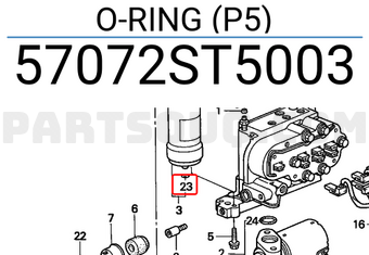 Honda 57072ST5003 O-RING (P5)