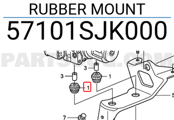 Honda 57101SJK000 RUBBER MOUNT
